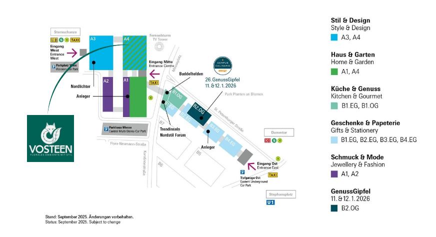 Nordstil -plan des halls- janvier 2026