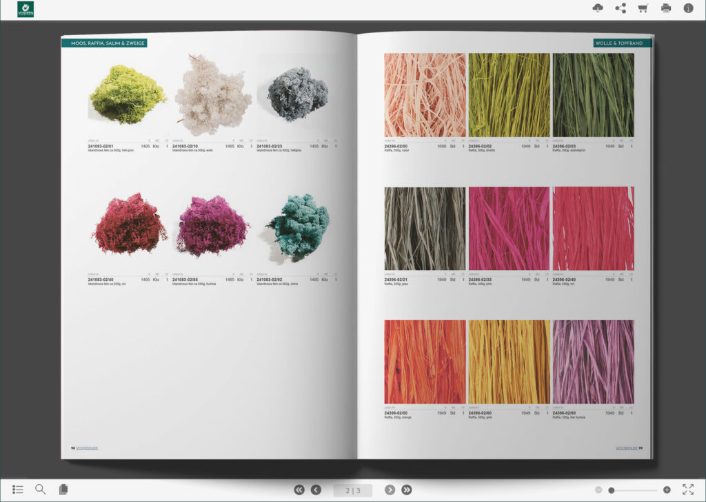 Vosteen • Floristenbedarf • Catalogues de tendances 65 26-1149-VOS_Web_Bedarf_2